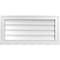 Ekena Millwork Vertical Surface Mount PVC Gable Vent w/ 2"W x 2"H , Brickmould Sill Frame, 28"W x 14"H GVPVE28X1403SN - alternate 1